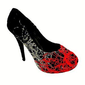 Show Story Platform Spider Web Pumps Shoes Women Halloween Party Scary Sz. 9